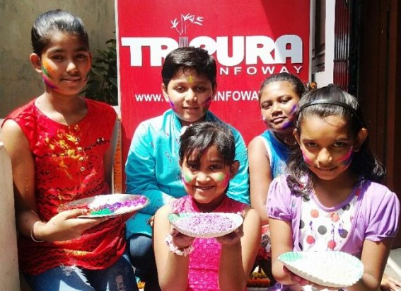 Children celebrate Holi spirit, colors at TIWN Children celebrate Holi spirit, colors at TIWN